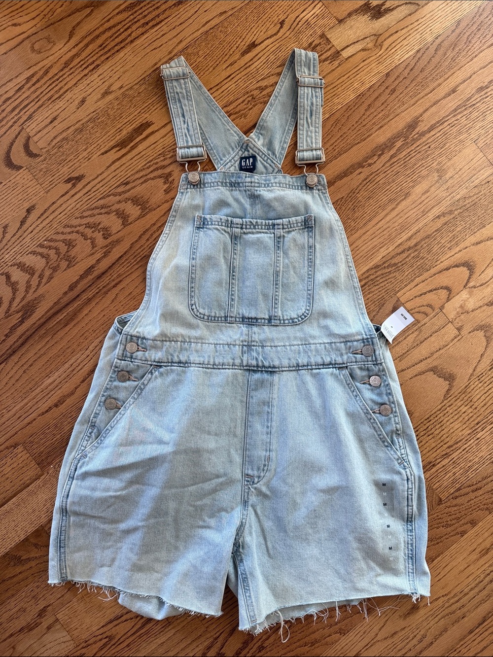 NWT GAP Light Blue Denim Short Overalls